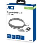 ACT AC9030 Kabelschloss Metallisch 2 m (AC9030)