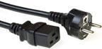 ACT 230V connection cable schuko male - C19 3m Schwarz Stromkabel (AK5022)