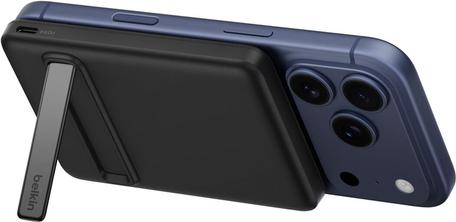 BELKIN BOOSTCHARGE SLIM MAGN POWERBANK BLACK / 5000MAH W/ FOLD STAND (BPD011HQBK)