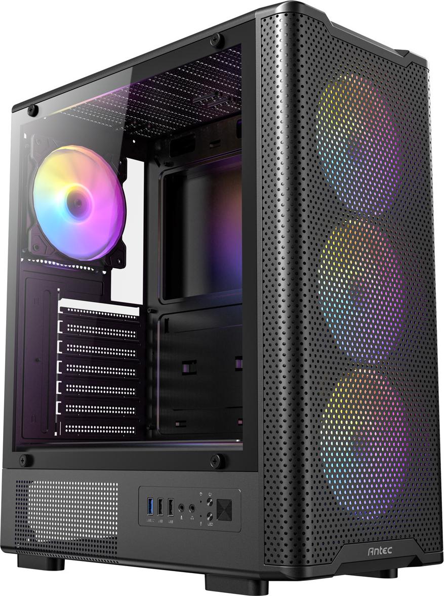ANTEC VX-310 ARGB ATX, Micro-ATX , ITX Mid Tower Gaming PC Gehäuse, schwarz (0-761345-10232-2)