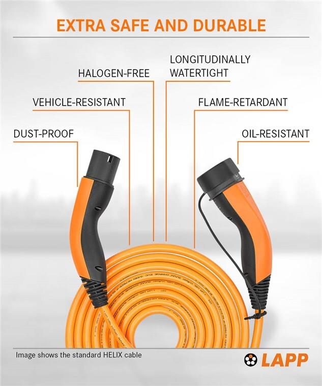 LAPP MOBILITY Helix Ladekabel Typ 2 bis 22 kW 7 m Orange