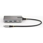 StarTech.com 4-Port USB-C Hub with USB-C DP Alt Mode Video Output 4K 60Hz, 3x USB-A, 1x USB-C, 100W Power Delivery Pass-Through, USB 3,2 Gen 2 (10Gbps), Portable USB Type-C to USB Type-A/C (HB31C3A1CDPPD3)