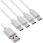 InLine® USB 4in1 Y-Ladekabel, 1x USB-A Stecker an 4x USB-C Stecker, weiß, 1m (35141W)