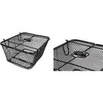 FISCHER Fahrrad-Gepäckträgerkorb PLUS Safe, schwarz engmaschiger Draht verhindert das Herausfallen des Inhalts, - 1 Stück (50655)