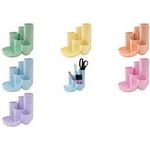 HAN Multiköcher CAMPUS, 6 Fächer, Polystyrol, pastellrosa mit 5 Röhren & 1 Kleinteile-Schale in unterschiedlichen - 1 Stück (17480-886)