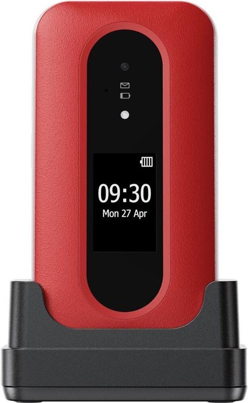 Doro Leva L30 4G, Großtastenklapphandy, rot-weiß (380591)