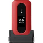 Doro Leva L30 4G, Großtastenklapphandy, rot-weiß (380591)