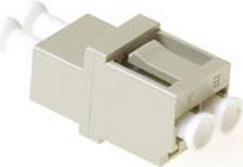 ACT Fiber optic LC duplex adapter multimode square LC DUPLEX ADAPTER MM GREY OM2 (EA9002)