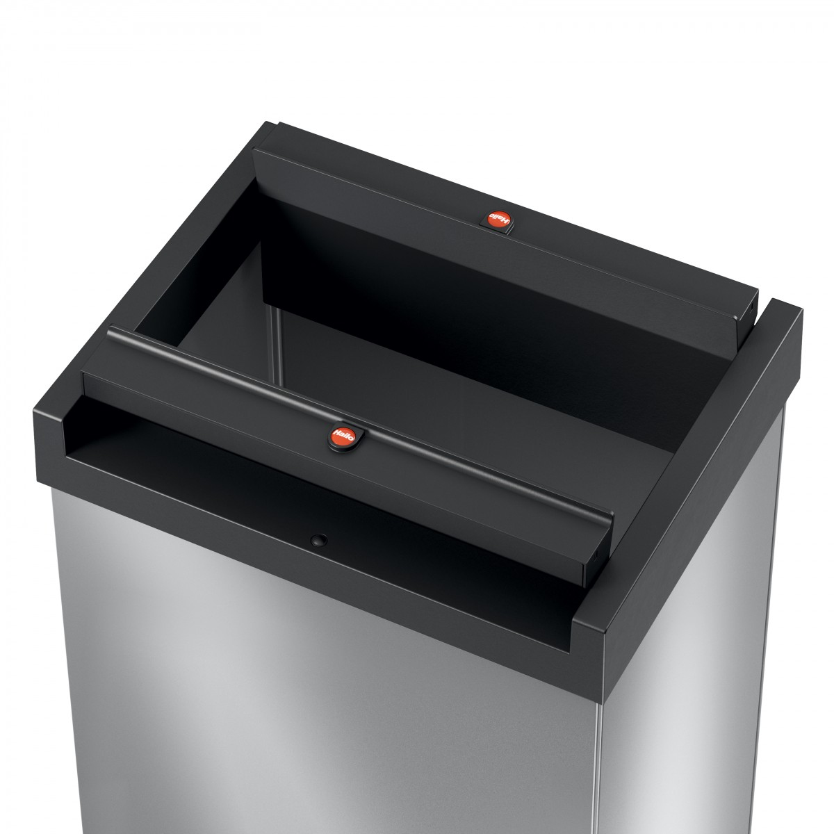 Hailo Big-Box Swing L Abfalleimer 35 Liter Schwingdeckel Silber