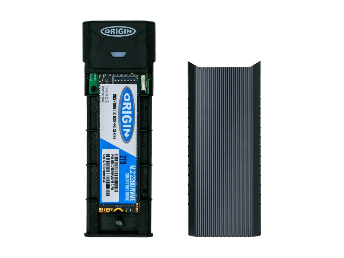 Origin Storage Inception E840 Pro Externe SSD 256 GB M.2 2280 USB-C 3.2 Gen 2 Space-grau