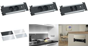 Bachmann Kapsa S Verlängerungskabel 0,2 m 2 AC-Ausgänge Indoor Schwarz - Silber (927.054)