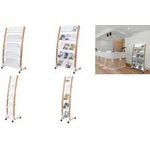 ALBA Prospektregal "DD5GMW", für 15 x DIN A4, buche / weiß 5 Fächer für je 3 Dokumente bis max. 240 x 320 mm, Gestell - 1 Stück (DD5GMW BC)