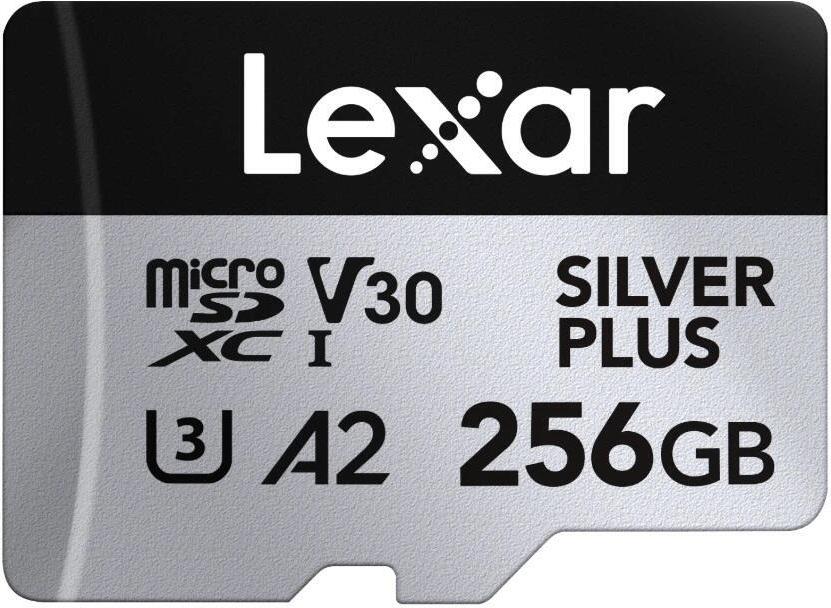 Lexar 256GB microSDXC Professional SILVER Plus UHS-I A2 V30 U3 4K (LMSSIPL256G-BNANG)