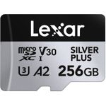 Lexar 256GB microSDXC Professional SILVER Plus UHS-I A2 V30 U3 4K (LMSSIPL256G-BNANG)