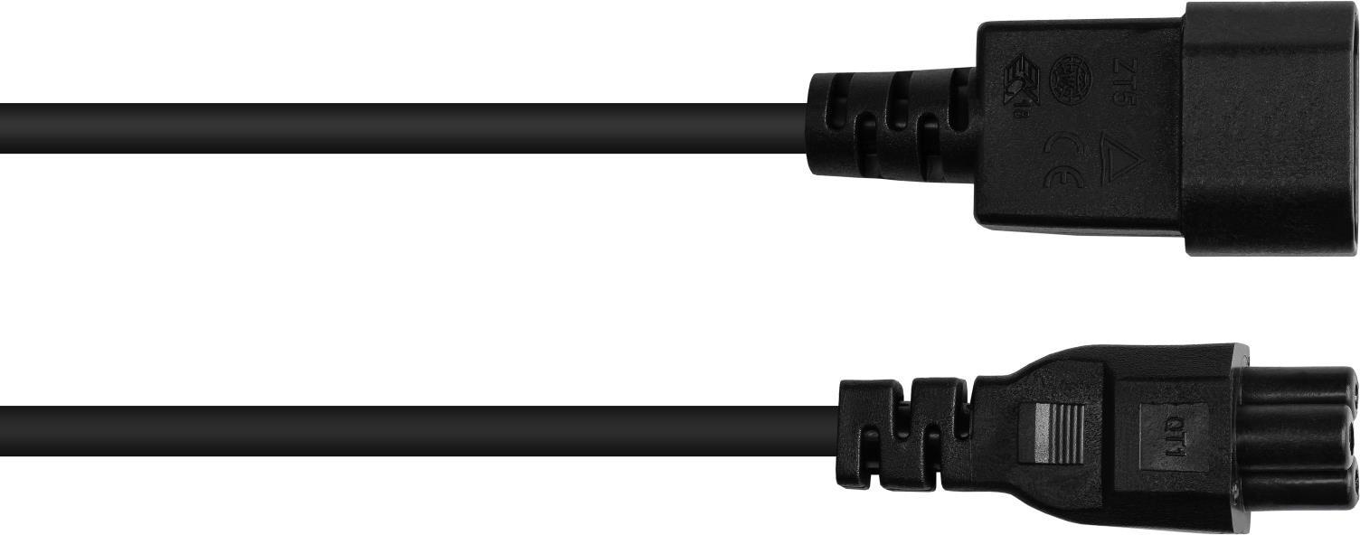 Alcasa P1405-S050 Stromkabel Schwarz 5 m C14-Koppler C5-Koppler (P1405-S050)