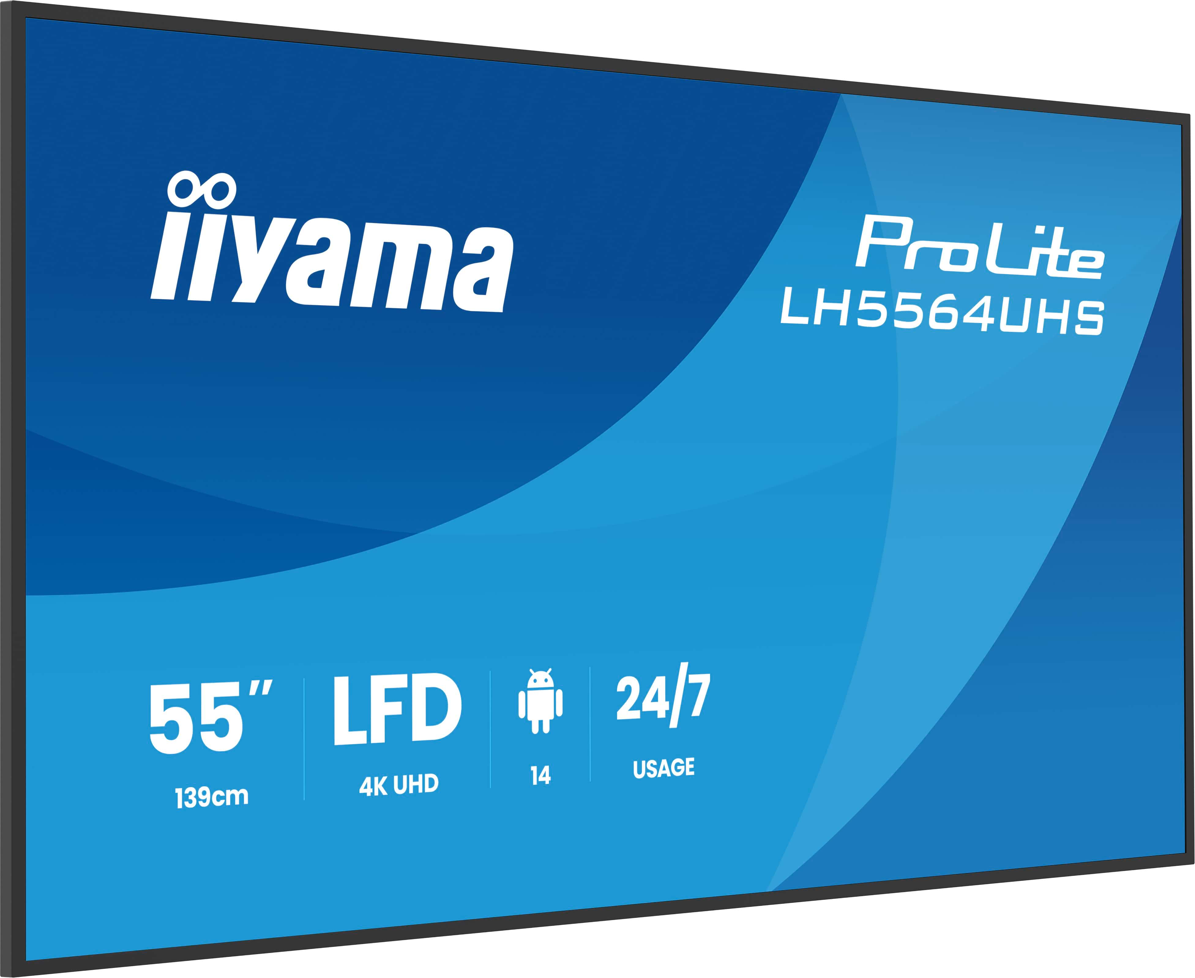 Iiyama ProLite LH5564UHS-B1AG 55" 4K Digital Signage Display Schwarz