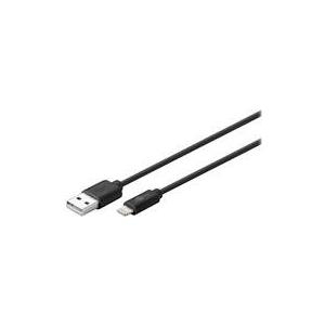 Wentronic Goobay USB Lade- und Synchronisationskabel, Schwarz, 0.5 m - MFi Lade- und Synchronisationskabel für Apple iPhone/iPad (Schwarz) (72904)