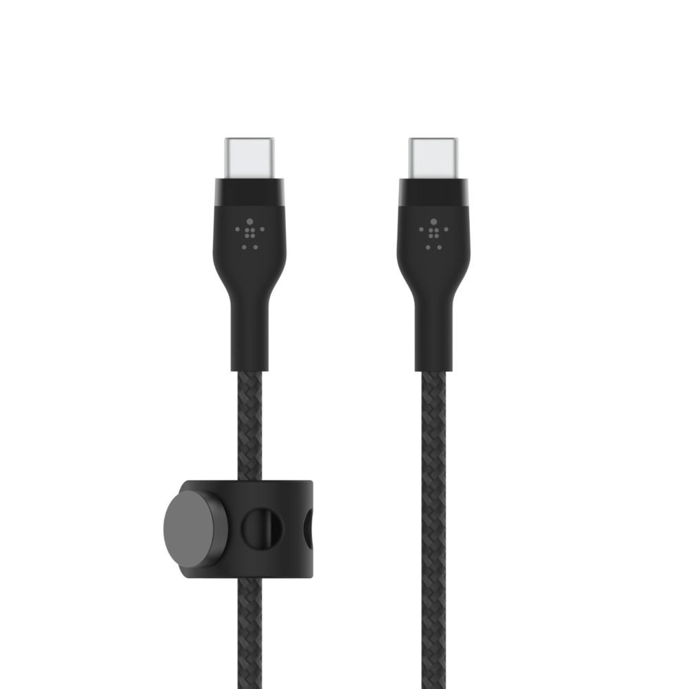 Belkin BOOST↑CHARGE PRO Flex USB-C auf USB-C Kabel 1 m USB 2.0 Geflochten Schwarz
