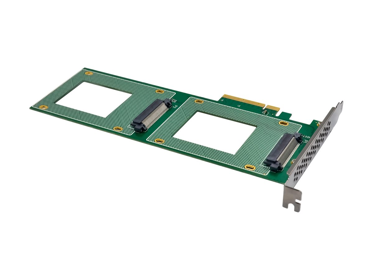 InLine PCIe-Karte zu 2x intern U.2 NVMe SFF-8639 Bifurcation x8