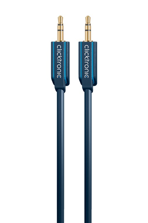 ClickTronic Casual Series Audiokabel 3,5 mm Klinke-Stecker auf 3,5 mm Klinke-Stecker 10 m Blau