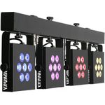 EUROLITE LED KLS-3002 MK2 Kompakt-Lichtset AIR 4x RGBWA/UV Spots DMX Wireless