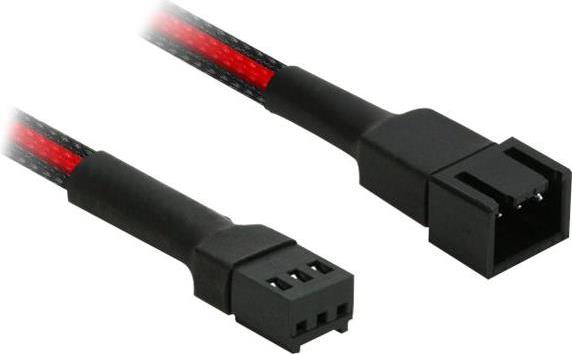 NANOXIA Kabel Nanoxia 3-Pin Verlängerung, 30 cm, schwarz/rot
