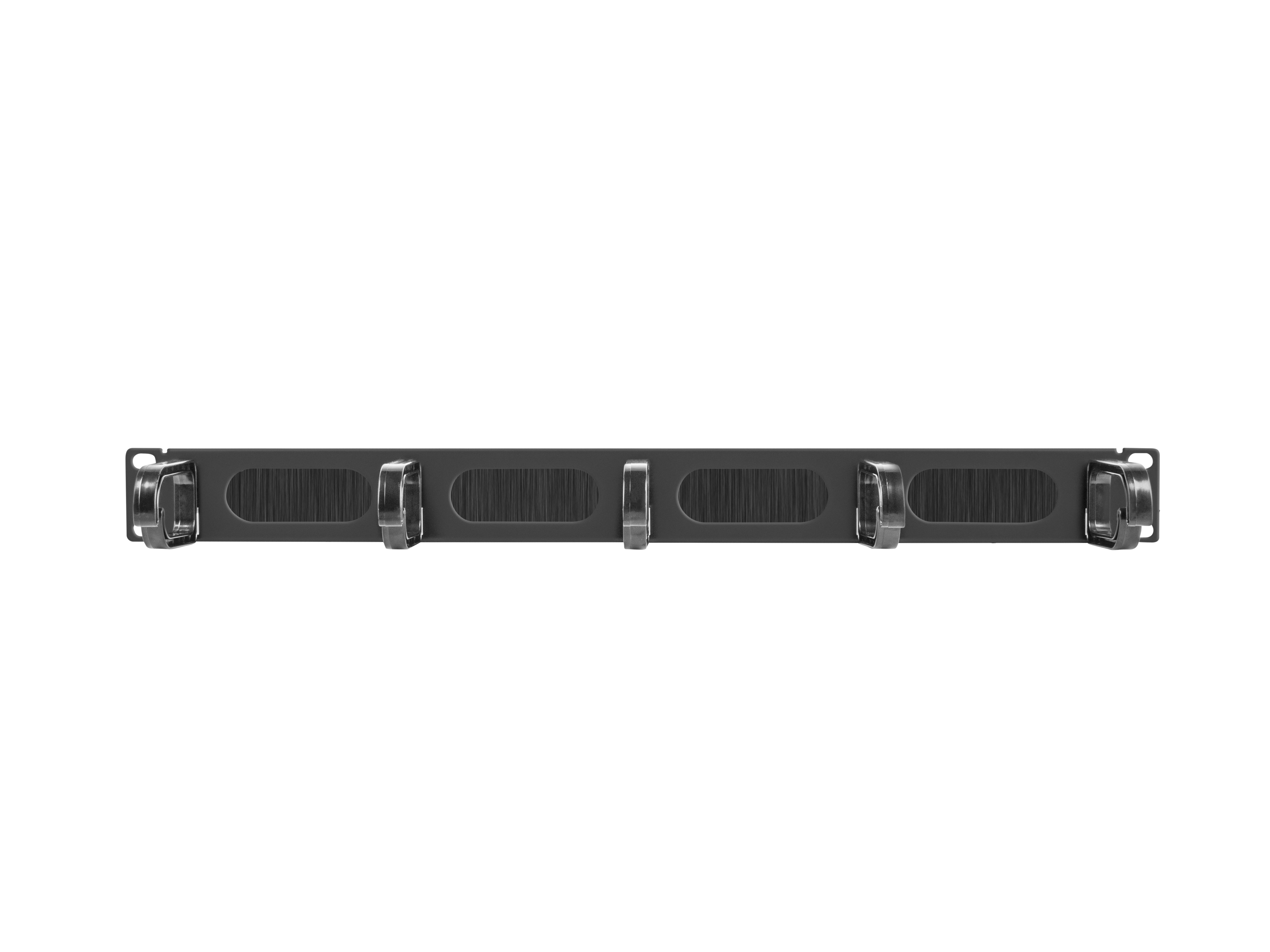 Lanberg Type B Kabelmanagementblende mit Bürste 19" 5 Ringe Schwarz