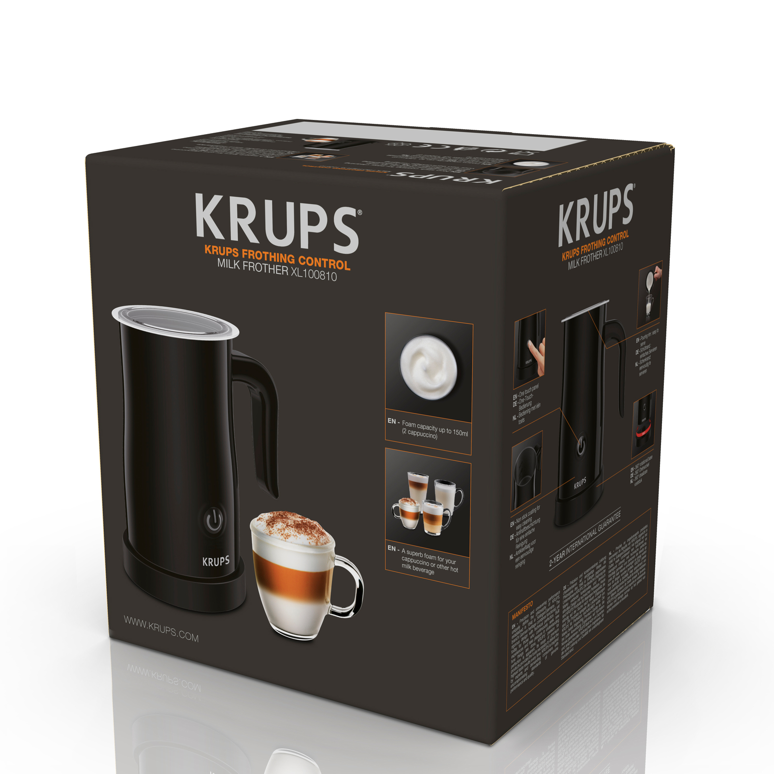 Krups XL1008 Automatischer Milchaufschäumer Schwarz