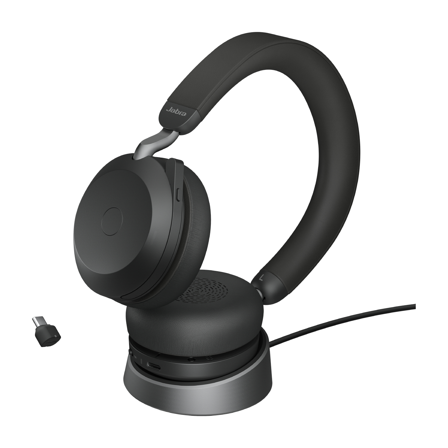 Jabra Evolve2 75 On-Ear Headset Bluetooth USB-C Schwarz