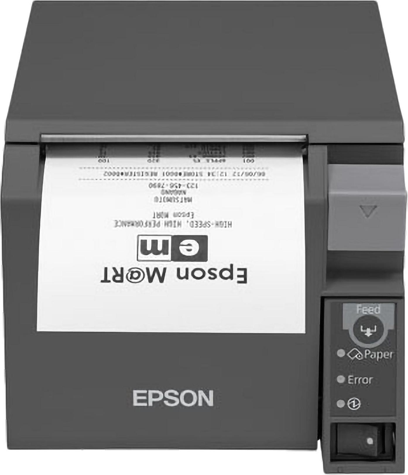 Epson TM-T70II Bondrucker Thermodirekt 180 dpi 250 mm/Sek. USB RS232 Dunkelgrau