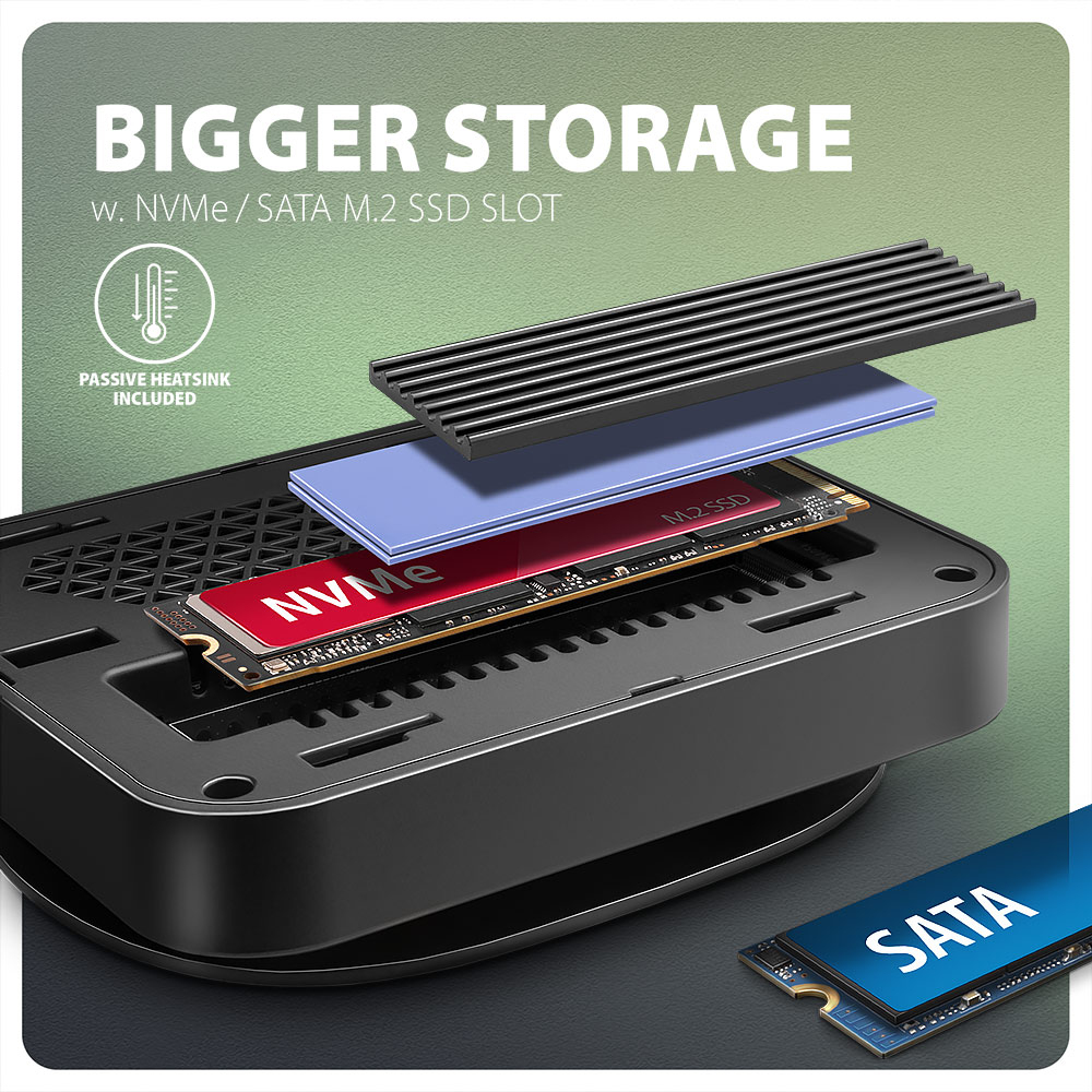 AXAGON HMC-UFO Dockingstation USB-C 3.2 Gen 2 HDMI Gigabit Ethernet Schwarz