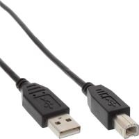 InLine® USB 2.0 Kabel, A an B, schwarz, 0,5m (34550X)