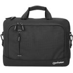 MANHATTAN Helsinki Notebooktasche 35,8cm 14.1" Schultergurt verstärkter Tragegriff Trolley-Gurt wasserfest recycelt schwarz (440363)