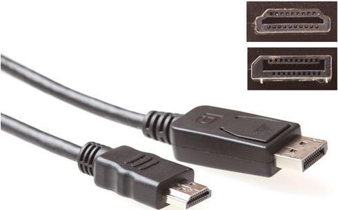 ACT Conversion cable DisplayPort male to HDMI-A male 5,00 m. Length: 5 m Dp male - hdmi a male 5.00m (AK3992)