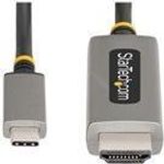 StarTech.com 6ft (2m) USB-C to HDMI Adapter Cable, 8K 60Hz, 4K 144Hz, HDR10, USB Type-C to HDMI 2,1 Video Converter Cable, USB-C DP Alt Mode/USB4/Thunderbolt 3/4 Compatible (135B-USBC-HDMI212M)