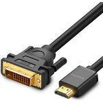 Ugreen Kabel HD106 DVI 24+1 Pin/HDMI FHD 60 Hz 1,5 m (schwarz (11150)