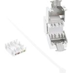 InLine® Keystone RJ45 Buchse / LSA Einsatz, SNAP-In, Cat.6a, mit Staubschutz rot (76202R)