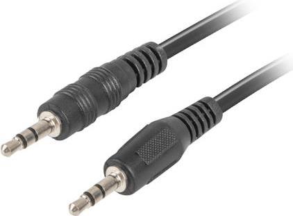 Lanberg CA-MJMJ-10CC-0020-BK Audio-Kabel 2 m 3.5mm Schwarz (CA-MJMJ-10CC-0020-BK)