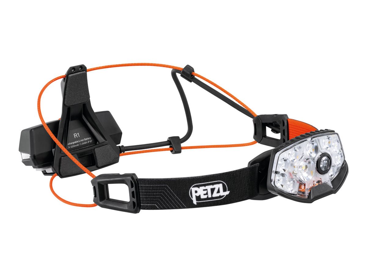 Petzl NAO RL Stirnlampe 1500 Lumen REACTIVE LIGHTING® Wiederaufladbar Schwarz
