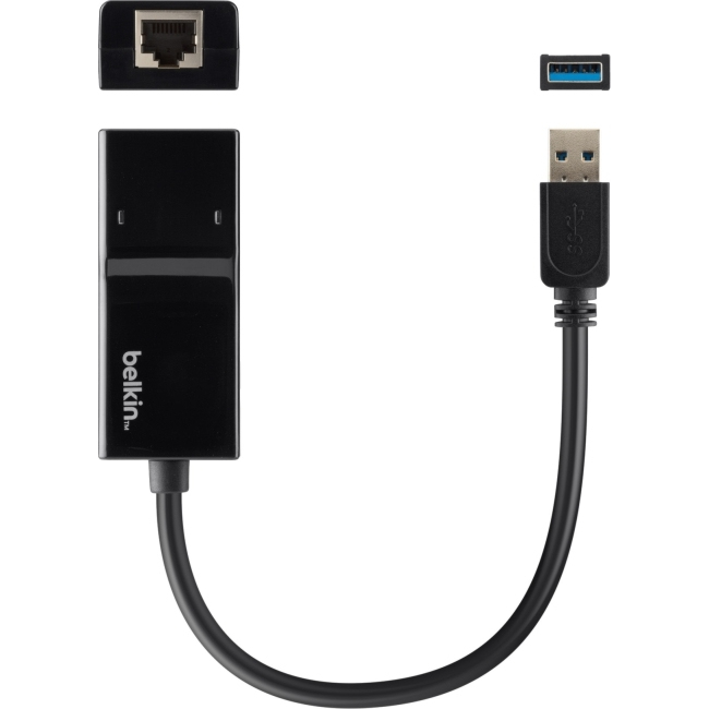 Belkin B2B048 Netzwerkadapter USB 3.0 Gigabit Ethernet Schwarz