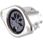 S/CONN maximum connectivity Einbaubuchse, 5-pol. DIN, Metall, Flanschbefestigung (53110)