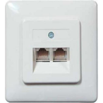 Helos Modular Anschlussdose UAE 8/8(8), 2-fach, Unterputz, reinweiß (74231)