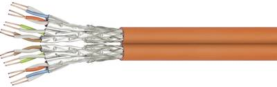 Wentronic GoobayCat.7 RohkabelA Duplex-Netzwerkkabel, S/FTP (PiMF), Orange, 100 m - CU, AWG 23/1 (solid), LSZH (91891)