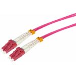 Tecline LWL Patchkabel HD, 50/125 µm, Multimode, OM4-Faser, LC Duplex Stecker / SC Duplex Stecker, erikaviolett, 3,0 m (798LS03)