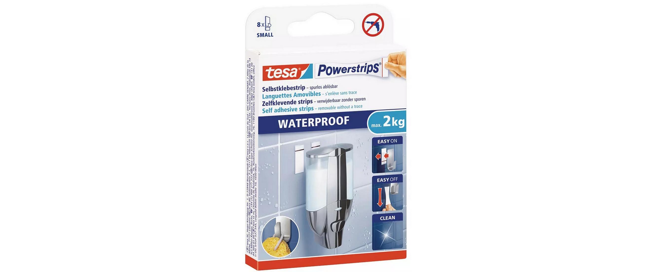 tesa Powerstrips 59700-00500-04 Large Waterproof 2 kg Weiß