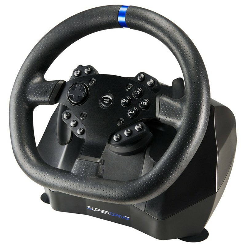 Superdrive SV 950 Rennlenkrad-Set mit Pedalen und Schaltwippen Kabelgebunden Schwarz