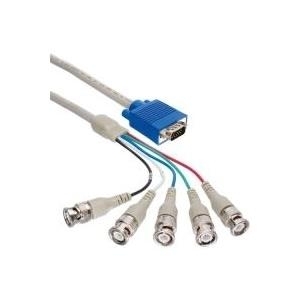 InLine® VGA BNC Kabel, 5x BNC St an 15pol HD St, 3m (17965)