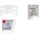 metaltex Eckschrankeinsatz Silos, 2 Etagen, weiß Material: plastifizierter (LDPE) Draht, zusätzliche - 1 Stück (364202014)
