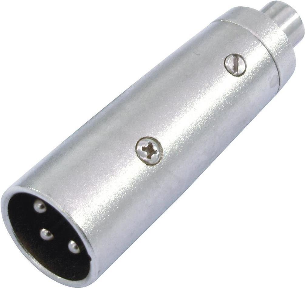 Omnitronic 30226566 XLR Adapter [1x Cinch-Buchse - 1x XLR-Stecker 3 polig] Silber (30226566)