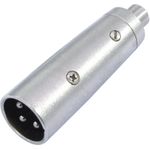 Omnitronic 30226566 XLR Adapter [1x Cinch-Buchse - 1x XLR-Stecker 3 polig] Silber (30226566)